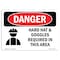 Signmission OSHA, Hard Hat & Goggles Required In This Area, 14in X 10in Rigid Plastic, 14" W, 10" H, Landscape OS-DS-P-1014-L-1290 - alternate 1